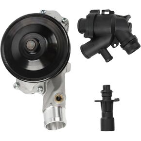 LR097165 Engine Water Pump w/Thermostat Kit Fits for Jaguar XF/XJ/XK, Land Rover LR4/ Range Rover 2010 2011 2012 2013 2014 5.0L OE LR097165 LR028136 766192