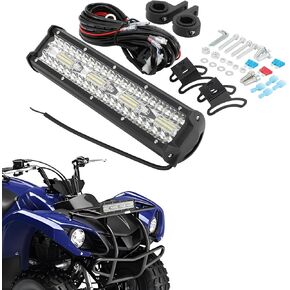 12Inch ATV LED Light Bar 240W 4800LM Off Road Lightbar for TRX 400EX TRX 250 350 Foreman Rancher YFZ 450 LTZ400 Sportsman Raptor 700 660 Grizzly 660/600/450/350 ATV