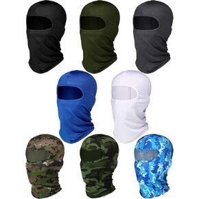 SATINIOR 8 Pcs Balaclava Face Cover Winter Face Mask Windproof Ski Balaclava UV Protection Outdoor Balaclava(Classic Colors)