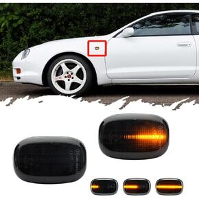 For Toyota Supra JZA80 Celica MR2 Corolla RAV4 Prius I Carina E Starlet Hilux Paseo Avensis Verso Picnic Estima Previa Front Bumper Side Marker Indicator Light Amber LED Lights