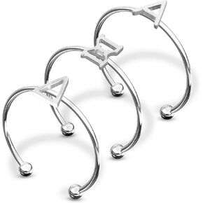 Sorority Shop Alpha Xi Delta Stacking Ring Set - Adjustable Rings with Silver Plating