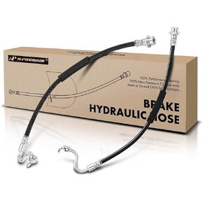A-Premium Front Brake Hydraulic Hose Compatible with Select Nissan and Infiniti Models - Pathfinder Armada 2004, Armada 2005-2007, Titan 2004-2007, QX56 2004-2006, 5.6L - Replace# 462107S001, 2PC Set