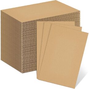 Henoyso 110 Pack Corrugated Cardboard Sheets Flat Cardboard Sheets Packaging Inserts Flat Square Inserts Flat Cardboard Squares Separators for Shipping Packing Mailing Crafts(Brown, 11 x 8.5 Inch)
