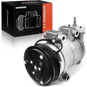 A-Premium Air Conditioner AC Compressor with Clutch Compatible with Chevrolet Equinox 3.4L 2006-2009, Pontiac Torrent 3.4L 2006-2009, DKS17D Style, 6 Grooves