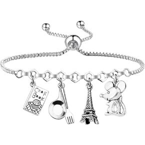 UJIMS Ratatouille Movie Inspired Gifts Mouse Chef Bracelet Remy Lovers Remy Rat Gift Remy Movie Merchandise