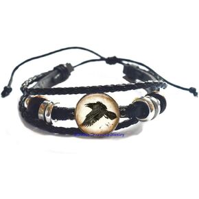 Beautiful Bird,Crow Jewelry,Raven Crow Bangle Gift for Her Edgar Allen Poe Raven,Crow Bangle Bird Bracelet -JV302