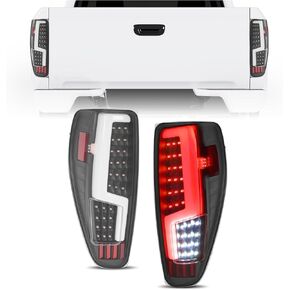 HECASA LED Pair Tail Lights Compatible with 2004-2012 Chevy Chevrolet Colorado GMC Canyon Isuzu i-280 i-290 i-350 i-370 Replacement for GM2800164 GM2801164 Tail Lamp LH & RH - Smoke Lens Black Housing