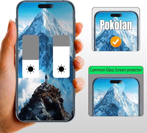 Pokolan [3-Pack Privacy Screen Protector for iPhone 15 Plus, 9H Hardness, Anti Spy Tempered Glass film, Anti-Scratch, Bubble Free, Case Friendly in Kuwait