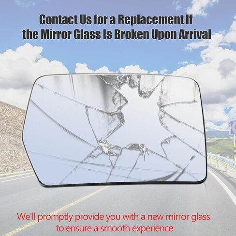 Passenger Side Mirror Glass Compatible for Ford F150 2004-2014 Right Side Heated Mirror Replacement Glass 4L3Z-17K707-DA in Saudi Arabia