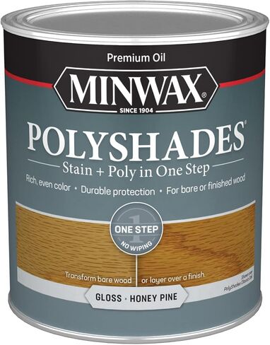 Minwax PolyShades Wood Stain + Polyurethane Finish – Quart, Espresso, Gloss in Saudi Arabia