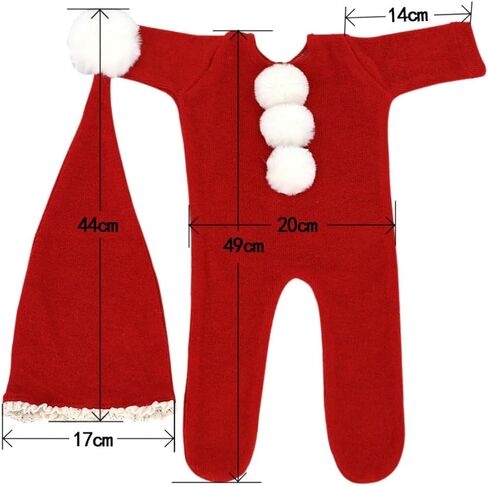 Xmas Newborn Baby Photo Props Boy Outfits Crochet Santa Claus Red Hat Pants | Newborn Picture Outfit,for Baby Girl Photography,Newborn Boy Photoshoot Outfits,Newborn Photography Prop,Xmas Photo Outfit in Saudi Arabia