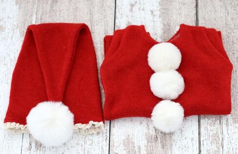Xmas Newborn Baby Photo Props Boy Outfits Crochet Santa Claus Red Hat Pants | Newborn Picture Outfit,for Baby Girl Photography,Newborn Boy Photoshoot Outfits,Newborn Photography Prop,Xmas Photo Outfit in Saudi Arabia