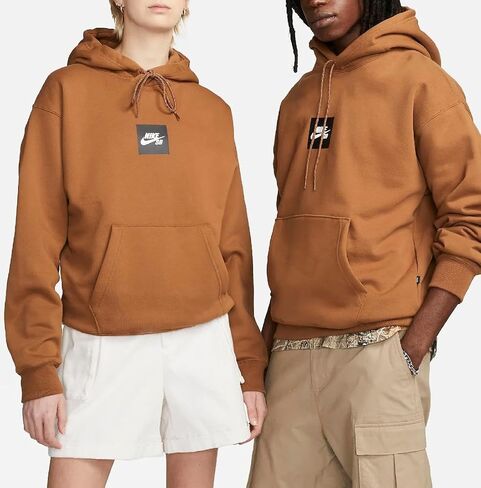 Nike SB Adult Unisex Fleece Skate Hoodie Pullover (US, Alpha, Medium, Regular, Regular, Standard, Ale Brown) in Saudi Arabia