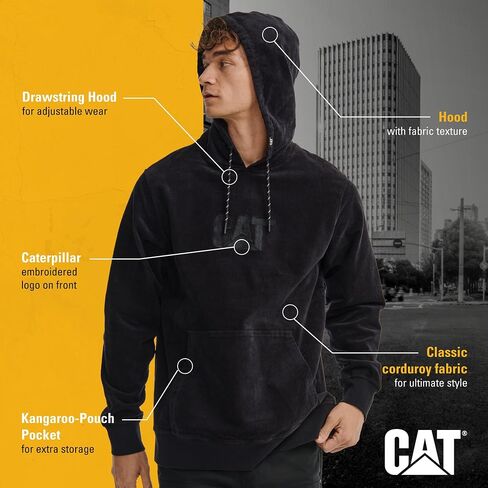 CAT Caterpillar Men s Corduroy Pullover Hoodie in Saudi Arabia