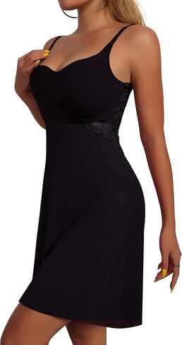 Women Nightgown Babydoll Lingerie Dress Sexy Sleepwear Mini Slip Chemise Nightwear in Saudi Arabia