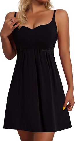 Women Nightgown Babydoll Lingerie Dress Sexy Sleepwear Mini Slip Chemise Nightwear in Saudi Arabia