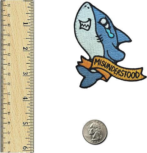 Misunderstood Shark Patch - Hook and Loop Tactical Morale Patch in Saudi Arabia