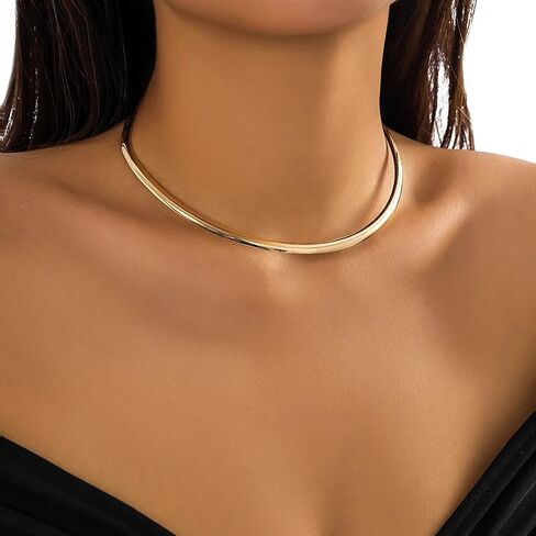 Sexy Metal Double Layer Chain Necklace Vintage Bikini Body Chain Jewelry Link Chain Choker Necklace Summer Statement Collar Clavicle Chain Jewelry for Women in Kuwait