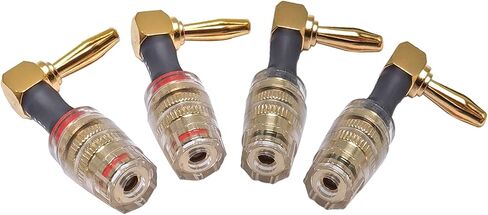 WJSTN 2mm pin Male to 4mm Female Banana Plug Adapter Connector for Speaker/Amplifier/DJ 4Pack in Saudi Arabia