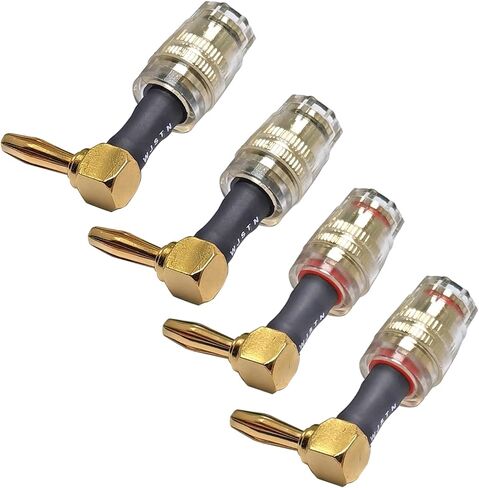 WJSTN 2mm pin Male to 4mm Female Banana Plug Adapter Connector for Speaker/Amplifier/DJ 4Pack in Saudi Arabia