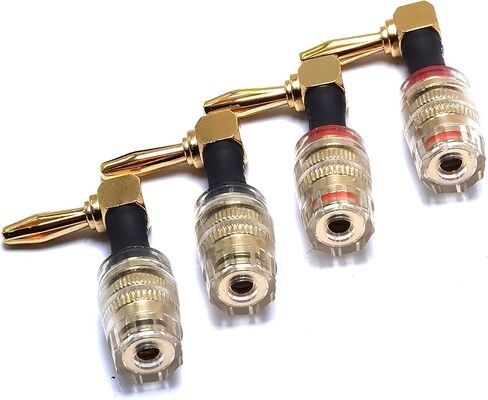 WJSTN 2mm pin Male to 4mm Female Banana Plug Adapter Connector for Speaker/Amplifier/DJ 4Pack in Saudi Arabia