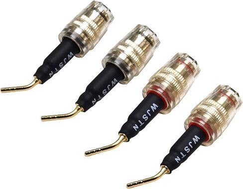 WJSTN 2mm pin Male to 4mm Female Banana Plug Adapter Connector for Speaker/Amplifier/DJ 4Pack in Saudi Arabia