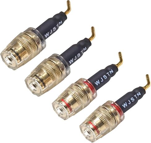 WJSTN 2mm pin Male to 4mm Female Banana Plug Adapter Connector for Speaker/Amplifier/DJ 4Pack in Saudi Arabia
