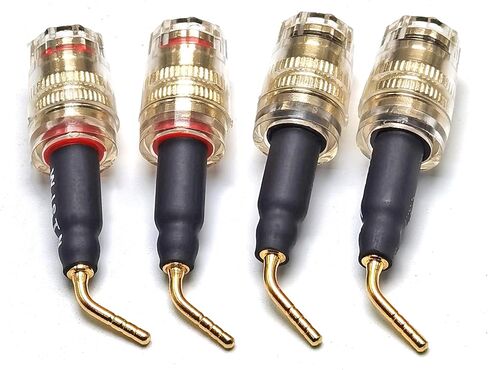 WJSTN 2mm pin Male to 4mm Female Banana Plug Adapter Connector for Speaker/Amplifier/DJ 4Pack in Saudi Arabia