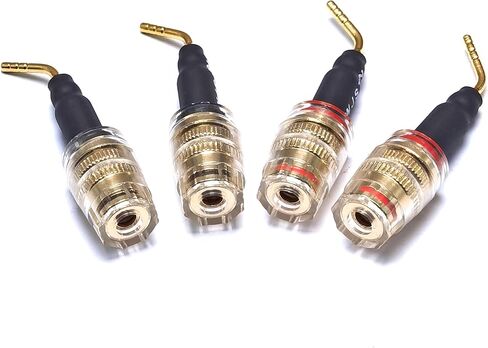 WJSTN 2mm pin Male to 4mm Female Banana Plug Adapter Connector for Speaker/Amplifier/DJ 4Pack in Saudi Arabia