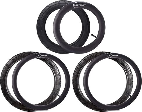 16" Back and 12.5" (2+1) Front Wheel Replacement Inner Tubes and Tires | Compatible with BoB Stroller Tire Revolution SE/Pro/Flex/SU/Ironman - Made from BPA/Latex Free Premium Quality Butyl Rubber in Saudi Arabia
