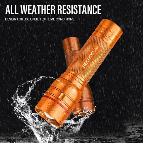 RECHOO Rechargeable Flashlights High Lumens, G1000 Super Bright Flashlight, Small Zoomable LED Flashlight with 3 Lighting Modes, Portable Tactical Flashlight, Gift for Christmas(Battery Included)-Red in Saudi Arabia