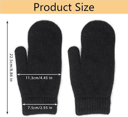 Winter Warm Mittens for Women Cold Weather Soft Lining Crochet Cable Knit Gloves in Kuwait