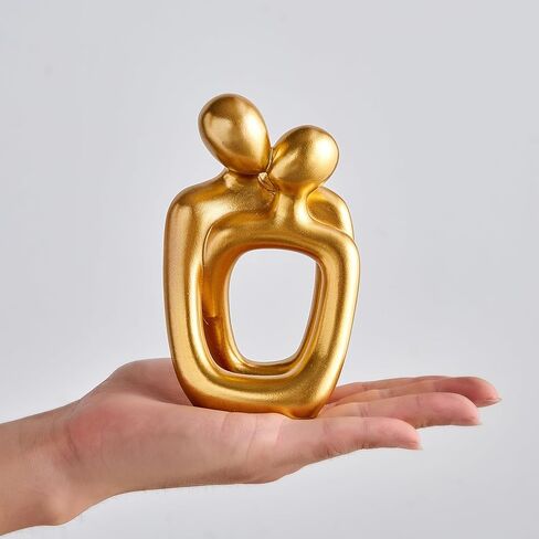 AWNR Statue Decor Couple Gifts: Set of 3 White Sculptures Home Decor for Bedroom Living Room Table Shelf Abstract Collectible Wedding Table Decor in Kuwait