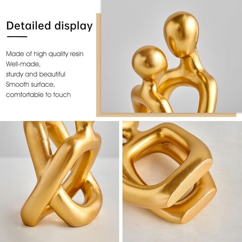 AWNR Statue Decor Couple Gifts: Set of 3 White Sculptures Home Decor for Bedroom Living Room Table Shelf Abstract Collectible Wedding Table Decor in Kuwait