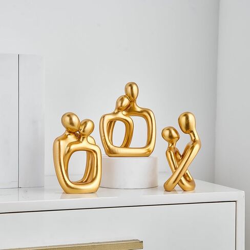 AWNR Statue Decor Couple Gifts: Set of 3 White Sculptures Home Decor for Bedroom Living Room Table Shelf Abstract Collectible Wedding Table Decor in Kuwait