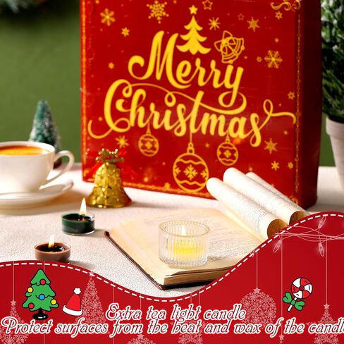 Candle Advent Calendar 2024 Adult Women Men Scented Candles Gift Include 24 Scented Tea Lights and 1 Ceramic Candle Holder Countdown to Christmas Candle Gift for Family Friend in Saudi Arabia