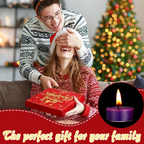 Candle Advent Calendar 2024 Adult Women Men Scented Candles Gift Include 24 Scented Tea Lights and 1 Ceramic Candle Holder Countdown to Christmas Candle Gift for Family Friend in Saudi Arabia