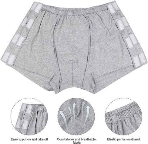 سراويل قصيرة من PENINSULA LOVE بعد الجراحة للرجال سراويل داخلية قطنية تكيفية لاستعادة جراحة الورك والركبة وشلل السكتة الدماغية in Kuwait