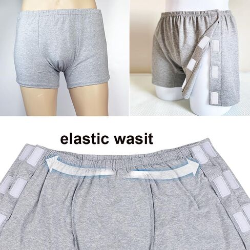 سراويل قصيرة من PENINSULA LOVE بعد الجراحة للرجال سراويل داخلية قطنية تكيفية لاستعادة جراحة الورك والركبة وشلل السكتة الدماغية in Kuwait