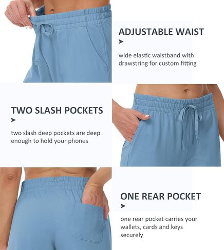 Cakulo Womens Capri Pants Wide Leg Yoga Capris Summer High Waisted Casual Lounge Cropped Pants with Pockets in Saudi Arabia
