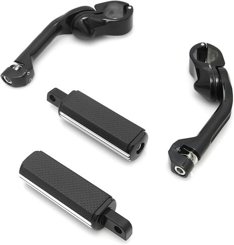 Defiance Floorboards kits Highway Footrests for Harley street electra Road glide FLTR FLHX Rider Passenger footboards with brake pedal covers (Edge Cut) in Kuwait