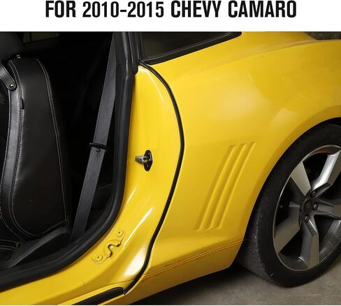 Jimen Compatible with 2010-2015 Chevrolet Camaro, 2PCS Door Lock Latch Covers Trim (Black) in Saudi Arabia