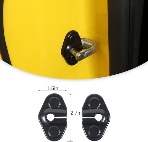 Jimen Compatible with 2010-2015 Chevrolet Camaro, 2PCS Door Lock Latch Covers Trim (Black) in Saudi Arabia