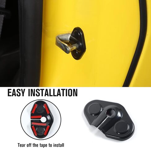 Jimen Compatible with 2010-2015 Chevrolet Camaro, 2PCS Door Lock Latch Covers Trim (Black) in Saudi Arabia