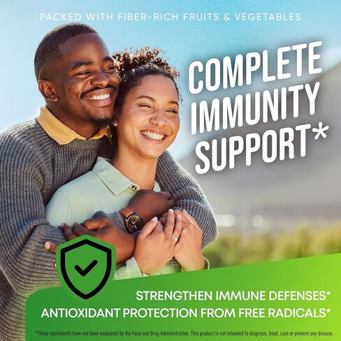 Fruits and Veggies Supplement - High Fiber Supplement for Immunity, Gut & Energy - Super Reds & Super Greens Supplements with Marshmallow Root - 240 Reds and Super Greens Powder Superfood Capsules in Saudi Arabia