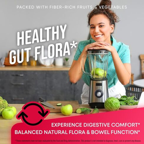 Fruits and Veggies Supplement - High Fiber Supplement for Immunity, Gut & Energy - Super Reds & Super Greens Supplements with Marshmallow Root - 240 Reds and Super Greens Powder Superfood Capsules in Saudi Arabia