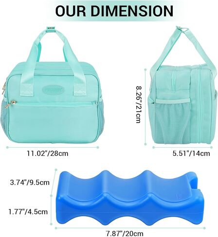 PIIOSER Wearable Breast Pump Bag with Ice Pack, Compatible with Wearable Breast Pumps & Accessories - Portable Pumps Carrying Case for Nursing & Working Moms, Black in Kuwait