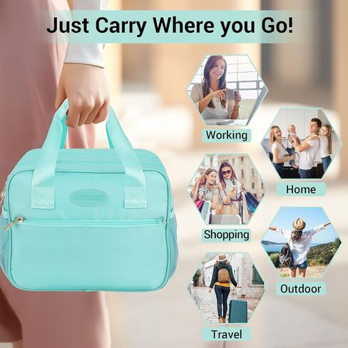 PIIOSER Wearable Breast Pump Bag with Ice Pack, Compatible with Wearable Breast Pumps & Accessories - Portable Pumps Carrying Case for Nursing & Working Moms, Black in Kuwait