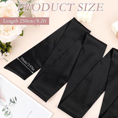 Long Sash Bridal Waist Belts Women Dress Belt for Wedding Dress Belt for Wedding Sash Belt Bridal Belt Dress Belt Women Bow Belt Ribbon Belt Black Sash Belt for Wedding Prom Formal 4'' Wide in Saudi Arabia