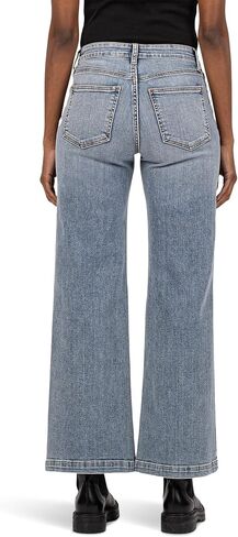 KUT from the Kloth Women's Jean High-Rise Wide Leg Clean Hem in Enforce in Kuwait